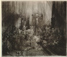 Репродукция картины "christ crucified between the two thieves (three crosses)" художника "рембрандт"