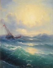 Копия картины "море" художника "айвазовский иван"
