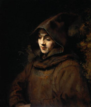 Копия картины "titus van rijn in a monk`s habit" художника "рембрандт"