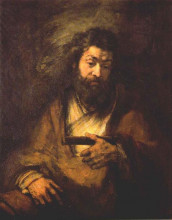 Репродукция картины "the apostle simon" художника "рембрандт"