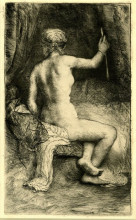 Копия картины "the woman with the arrow" художника "рембрандт"