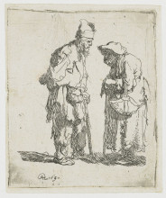 Копия картины "beggar man and beggar woman conversing" художника "рембрандт"
