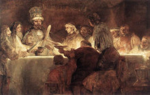 Репродукция картины "the conspiration of the bataves" художника "рембрандт"