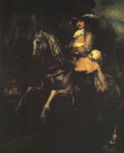Копия картины "frederick rihel on horseback" художника "рембрандт"