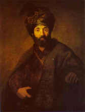 Репродукция картины "a turk" художника "рембрандт"