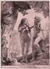 Копия картины "adam and eve" художника "рембрандт"