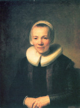 Репродукция картины "baerte martens, wife of herman doomer" художника "рембрандт"