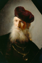 Копия картины "bust of a bearded old man" художника "рембрандт"