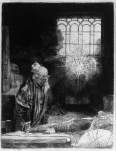 Репродукция картины "faust" художника "рембрандт"
