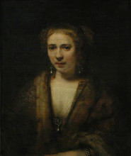 Копия картины "hendrickje stoffels in velvet beret" художника "рембрандт"