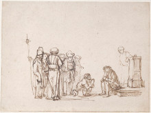 Копия картины "mocking of christ" художника "рембрандт"