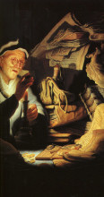 Репродукция картины "money" художника "рембрандт"