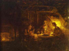 Картина "philemon and baucis" художника "рембрандт"