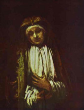 Картина "portrait of an old woman" художника "рембрандт"
