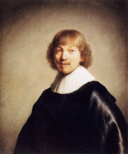 Репродукция картины "портрет якоба де гейна iii" художника "рембрандт"