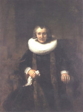 Репродукция картины "portrait of margheride geer, wife of jacob trip" художника "рембрандт"