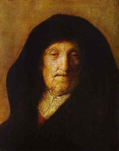 Картина "portrait of rembrandt&#39;s mother" художника "рембрандт"