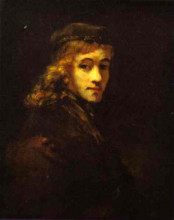 Репродукция картины "portrait of titus, the artist&#39;s son" художника "рембрандт"