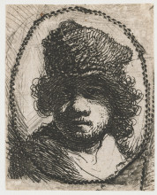 Копия картины "self-portrait" художника "рембрандт"