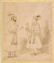 Репродукция картины "shah jahan and dara shikoh" художника "рембрандт"