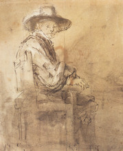 Репродукция картины "sitting syndic jacob van loon" художника "рембрандт"
