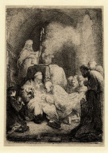 Картина "the circumcision small plate" художника "рембрандт"