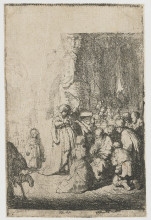 Репродукция картины "simeon`s hymn of praise" художника "рембрандт"