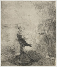 Копия картины "st. jerome kneeling" художника "рембрандт"