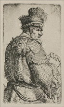 Репродукция картины "an old man seen from behind" художника "рембрандт"