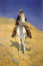 Картина "self-portrait on a horse" художника "ремингтон фредерик"