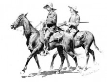 Репродукция картины "cracker cowboys of florida" художника "ремингтон фредерик"