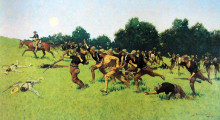 Копия картины "charge of the rough riders at san juan hill" художника "ремингтон фредерик"