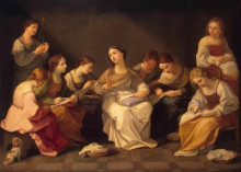 Картина "education of the virgin" художника "рени гвидо"