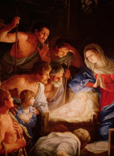 Картина "adoration of the shepherds" художника "рени гвидо"