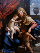 Копия картины "madonna with child and st. john the baptist" художника "рени гвидо"