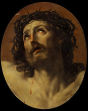 Репродукция картины "head of christ crowned with thorns" художника "рени гвидо"