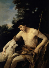 Копия картины "st. john the baptist in the wilderness" художника "рени гвидо"
