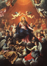 Копия картины "the coronation of the virgin" художника "рени гвидо"