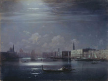 Копия картины "ночной пейзаж. венеция" художника "айвазовский иван"