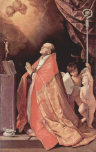 Репродукция картины "st. andrew&#160;corsini&#160;in prayer" художника "рени гвидо"