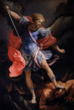 Копия картины "the archangel michael defeating satan" художника "рени гвидо"