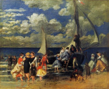 Картина "the return of the boating party" художника "ренуар пьер огюст"