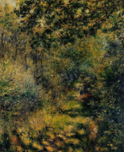 Репродукция картины "path through the woods" художника "ренуар пьер огюст"