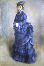 Репродукция картины "the blue lady" художника "ренуар пьер огюст"