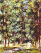 Репродукция картины "path through the undergrowth" художника "ренуар пьер огюст"