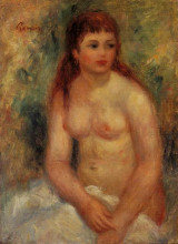 Копия картины "seated young woman, nude" художника "ренуар пьер огюст"