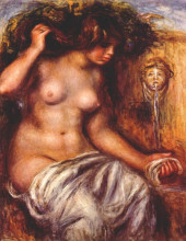 Копия картины "woman at the fountain" художника "ренуар пьер огюст"