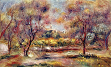 Репродукция картины "landscape at grasse" художника "ренуар пьер огюст"