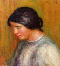 Копия картины "portrait of a young girl" художника "ренуар пьер огюст"