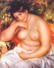 Копия картины "seated bather" художника "ренуар пьер огюст"